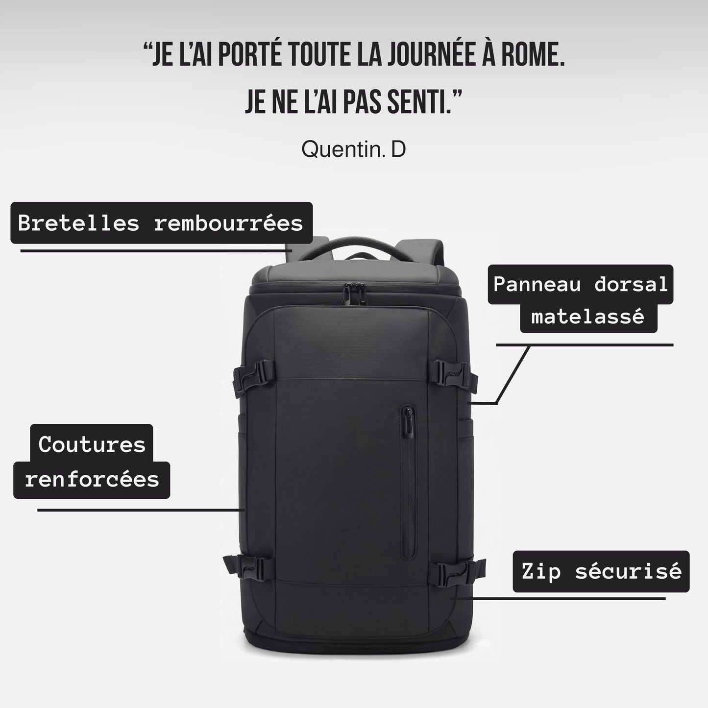 ATLAS - Sac à Dos de Voyage Imperméable