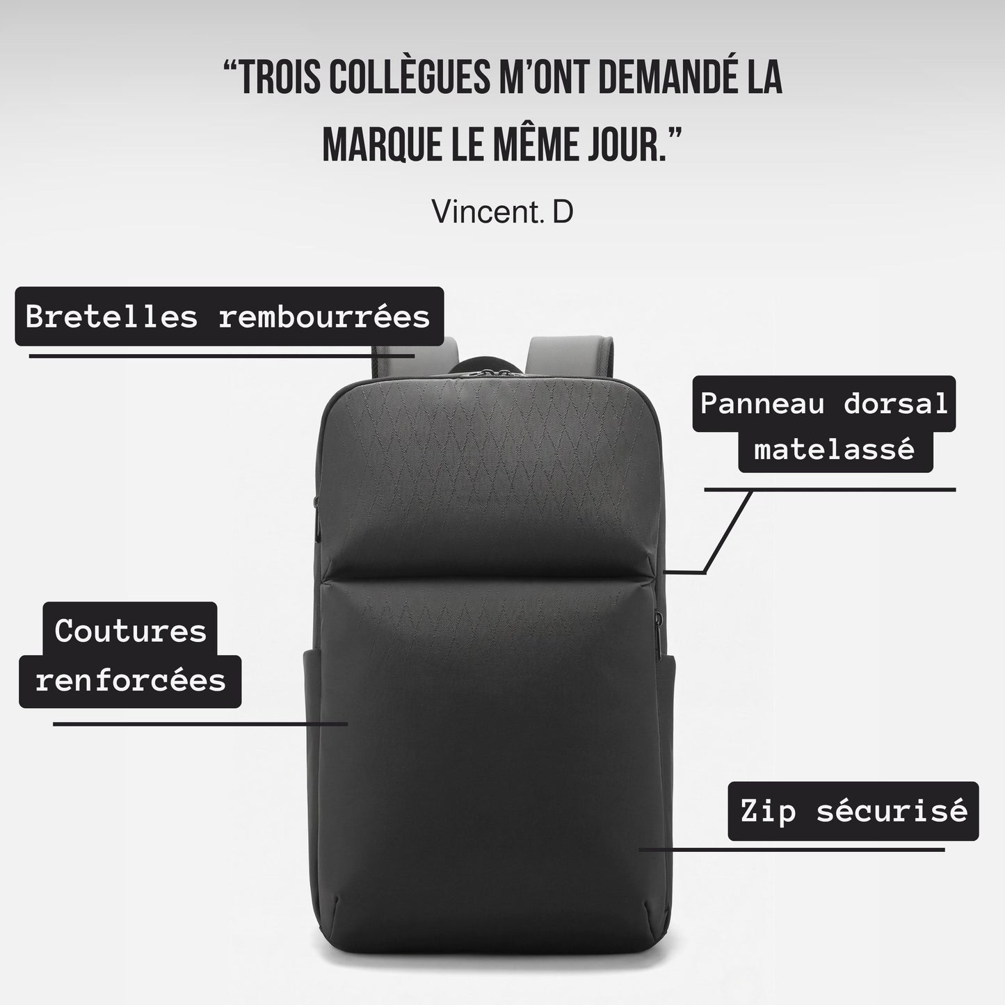 ONYX - Sac à dos Urbain Pratique & Élégant